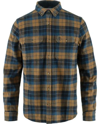 Fjällräven Singi Heavy Flannel Dark Navy Buckwheat Brown