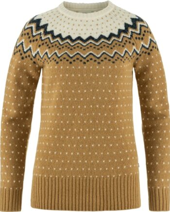 Fjällräven   Vik Knit Dame Sweater Buckwheat Brown Chalk White