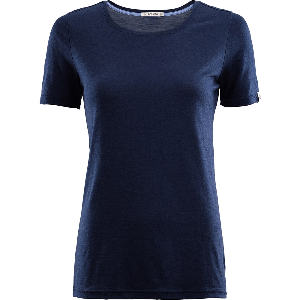Aclima Lightwool Round Neck -shirt Navy Blaze