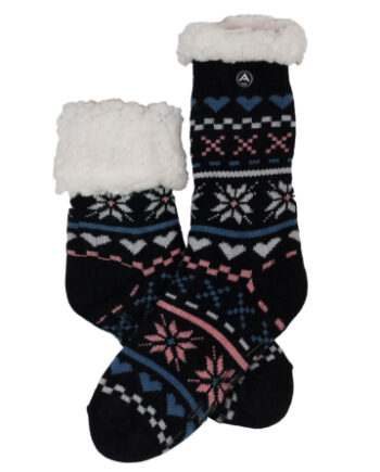 Avignon Heat Max Strømper Hjärta Svart  Anti Slip  36-41