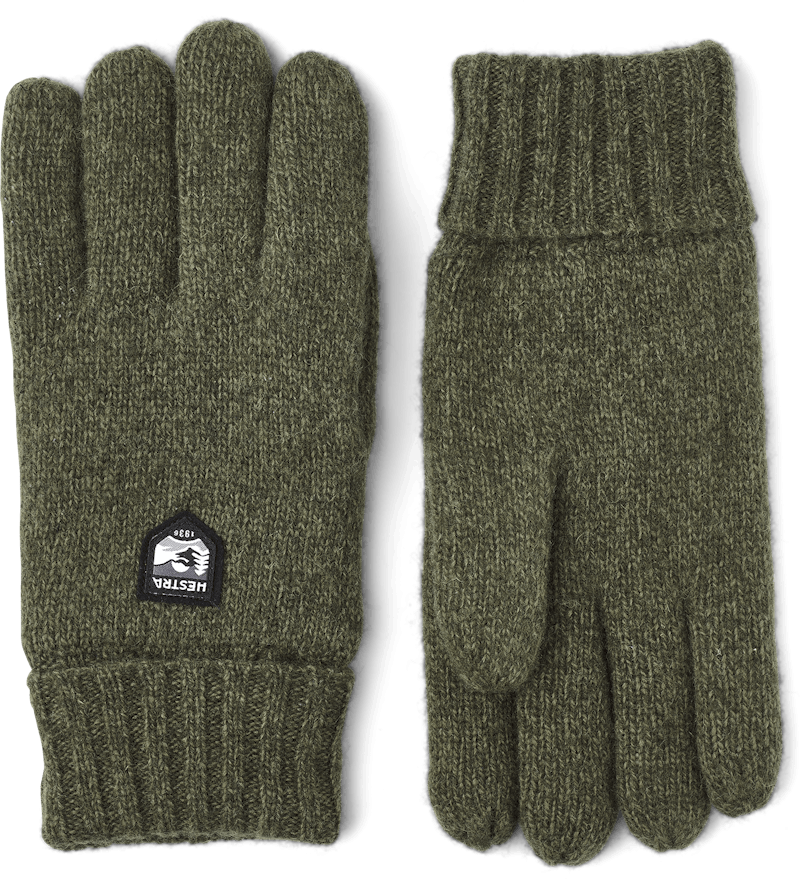 Hestra Basic Wool Handsker Olive Str