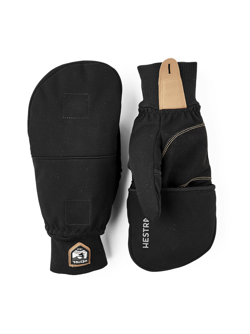 Hestra Windbreaker Pull Over Mitt Black Str