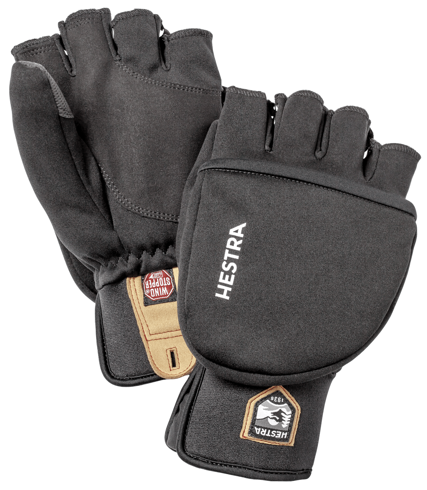 Hestra Windstopper Pull Over Mitt Black Str 11