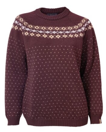 Ivanhoe Of Sweden Sire Dame Sweater Ruby Wine 42