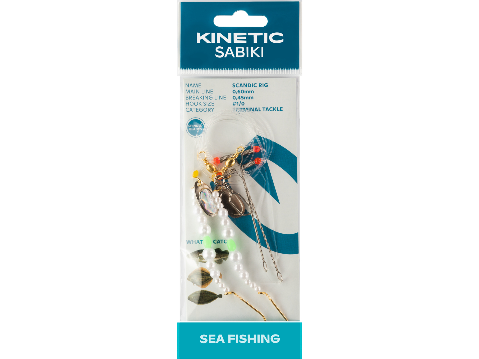 Kinetic Sabiki Scandic Fladfiskforfang Pearl Classic