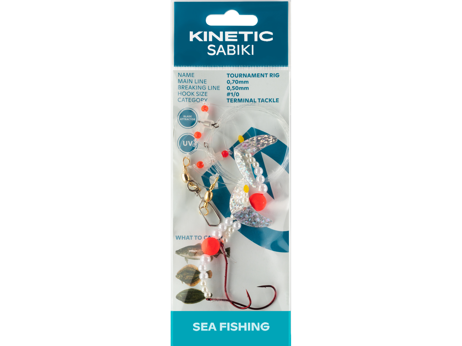 Kinetic Sabiki Tournament Fladfiskforfang Pink Pearl Silver