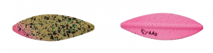 Lt Stickel Blade Rigged Sinking Pellet Gennemløbs Blink Pellet Uv Pink 4g Cm