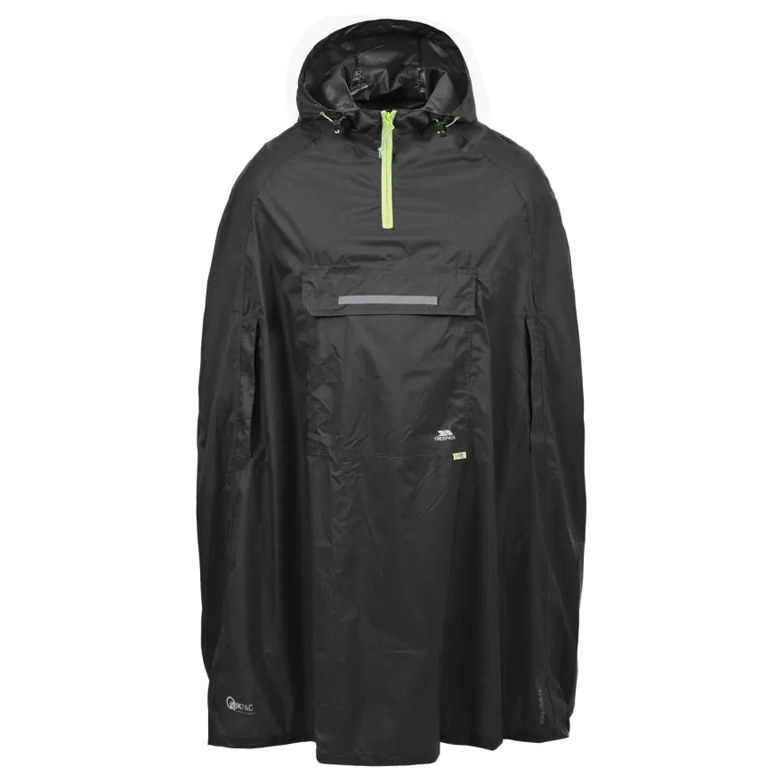 Trespass Qikpav Poncho Black
