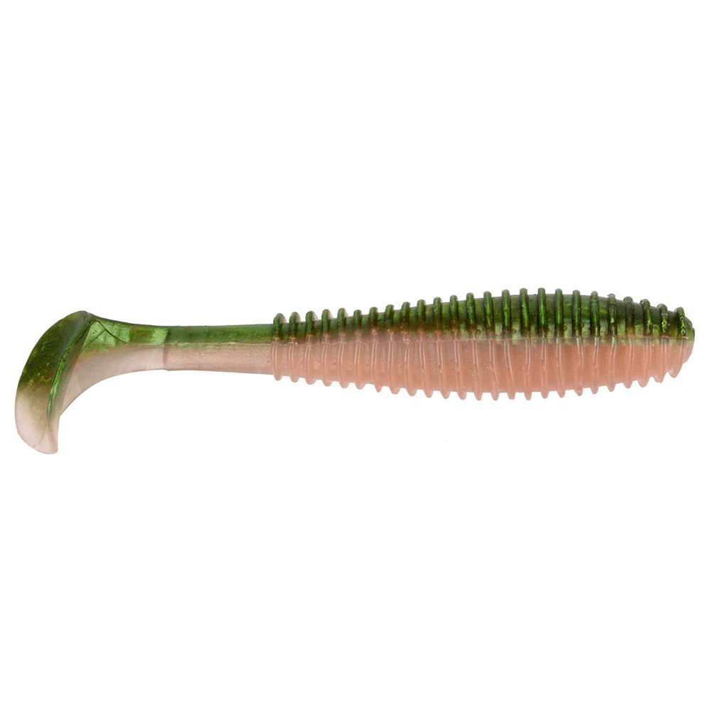 Angel Domäne Gummifisch Canyonizer 2stk 14 5cm 29gr Emrald Green Peach Softbait