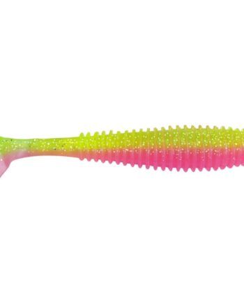 Angel Domäne Gummifisch Canyonizer 2stk 14 5cm 29gr Limen Green Glitter Pink Softbait