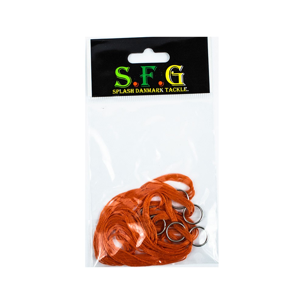 Sfg Silketråd 6stk Med Splitringe Orange Blink
