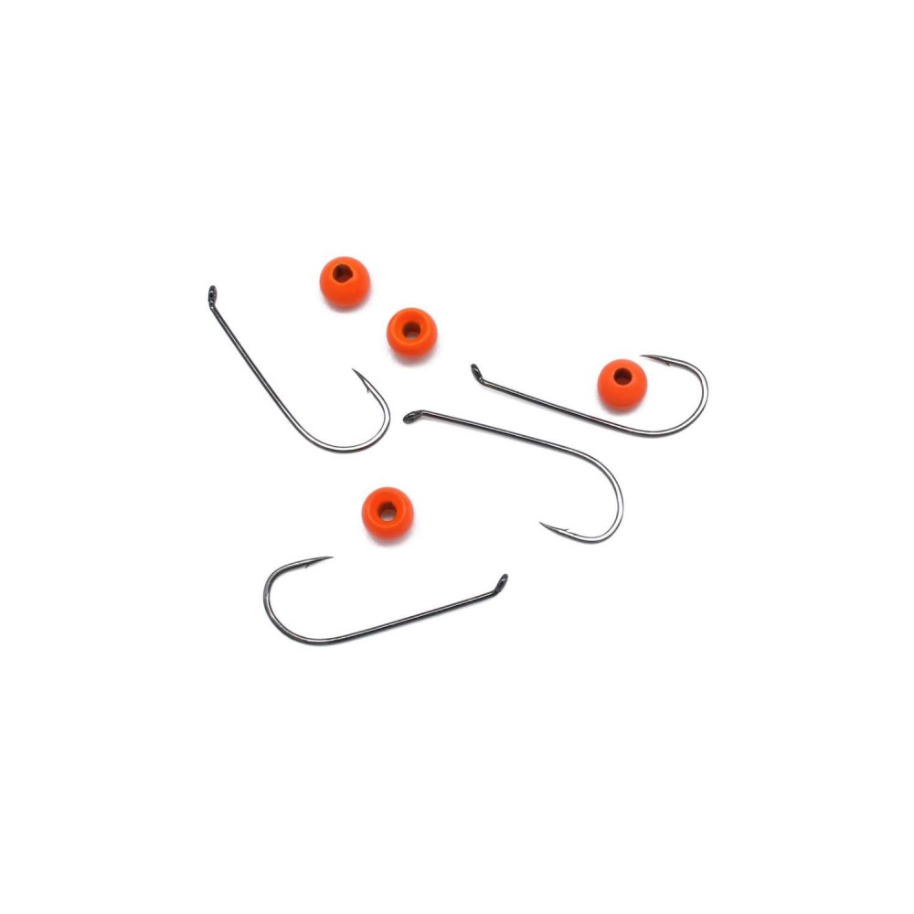 Troutlook ørred Tungsten Gummi Speciel Kroge 6mm Fluo-orange Gummidyr