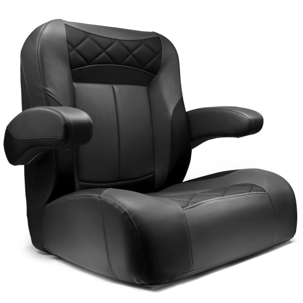 Waterside Reclining Dark Series Captains Deluxe Low Klapbart Armlæn Bådsæde