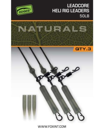 Fox Edges Naturals Leadcore Heli Rig Leaders 50lb