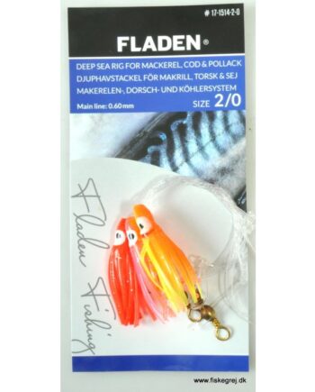 Fladen Deep Sea Blæksprutte Rig Rød Orange Pink