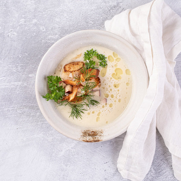 Jordskokkesuppe Med Kammuslinger    Personer