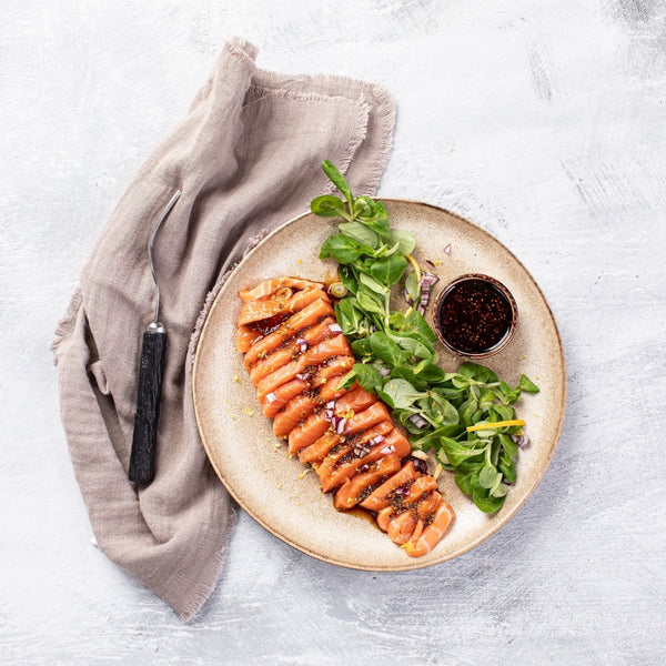 Laksesashimi Med Soyadressing    Personer