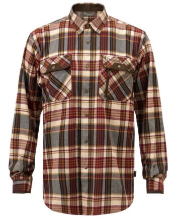 Pinewood Prestwick Exclusive Skjorte Bordeaux Beige