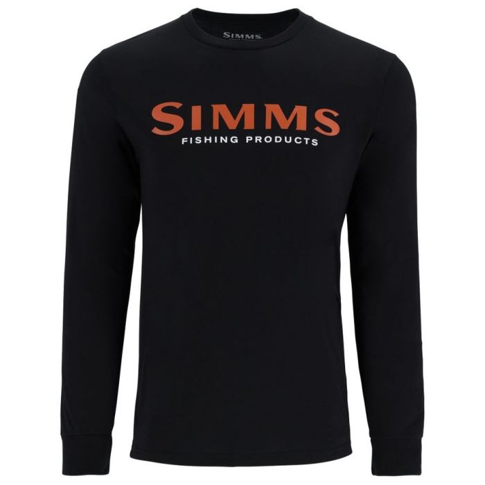 Simms Logo Ls -shirt Jet Black