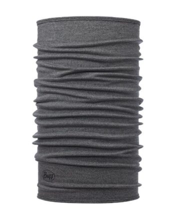 Buff Midweight Merino Wool Neckwarmer Light Grey Melange