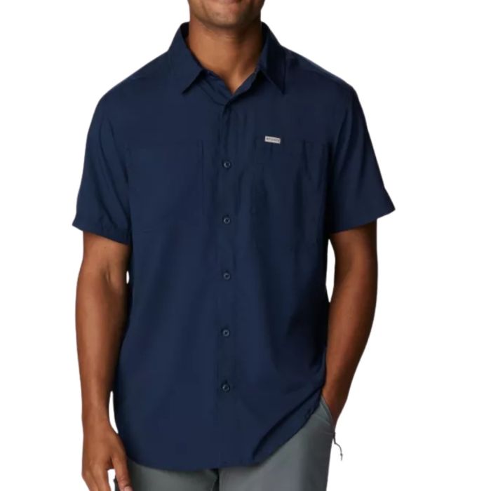 Columbia Silver Ridgeâ Utility Lite Ss Collegiate Navy