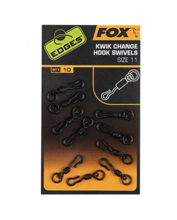 Fox Edges Kwik Change Hook Swivels Size 11