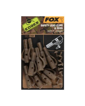 Fox Edges Safety Lead Clips   Pegs Size   Camo