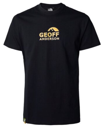 Geoff Anderson Organic Tee Orange Chest Black