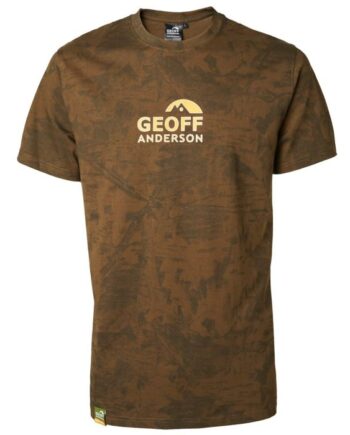 Geoff Anderson Organic Tee Orange Chest Leaf
