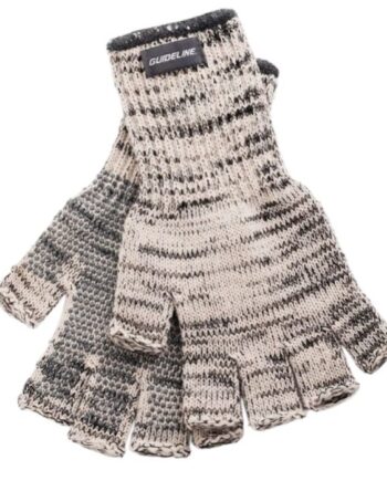Guideline Wool Fingerless Glove Grey Twist