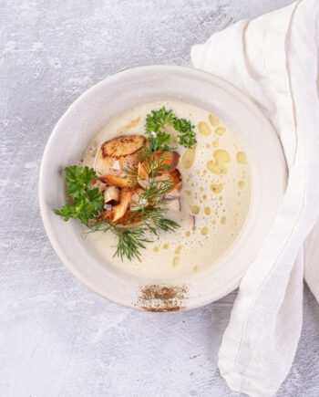 Jordskokkesuppe Med Kammuslinger    Personer