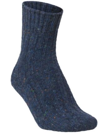 Mjm Calzini Socks Rib Soft 581 32 Wool Mix Blue