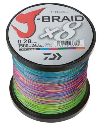 Påspoling Fletline Daiwa  -braid X8 Multi Color   28 Mm