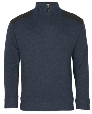 Pinewood Hurricane Sweater Dark Navy Melange