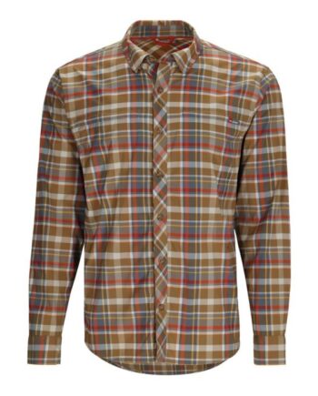 Simms Bugstopper Stone Cold Ls Skjorte Chestnut Multi Plaid
