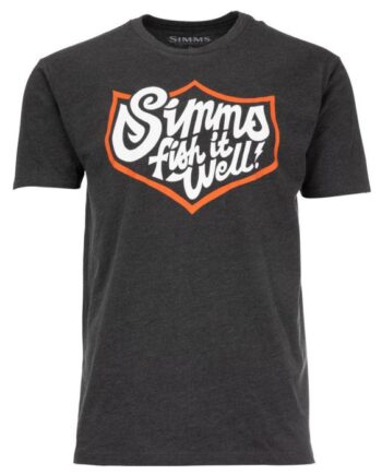 Simms Fish It Well Badge  -shirt Charcoal Heather