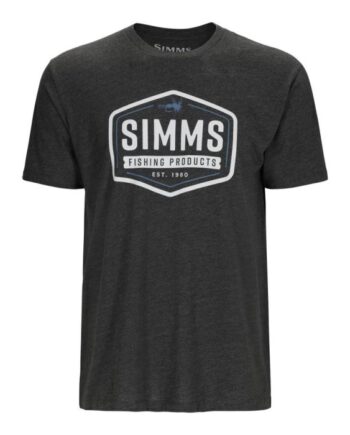 Simms Fly Patch  -shirt Charcoal Heather