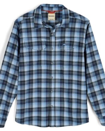 Simms Gallatin Flannel Shirt Kennebec Pld Steel Blue