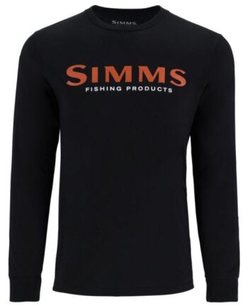Simms Logo Ls  -shirt Jet Black