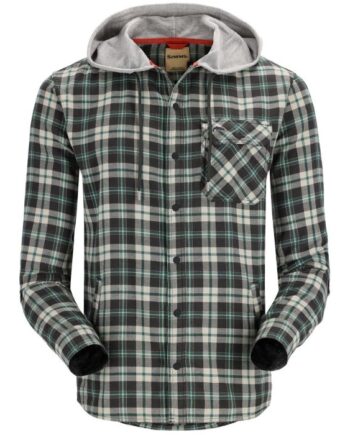 Simms Santee Flannel Hoody Forest Carbon Camp Plaid