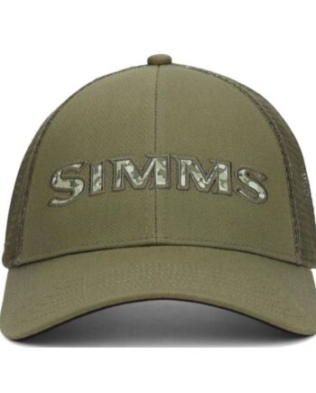 Simms Single Haul Trucker Cap Back Eddy Camo Fill Loden
