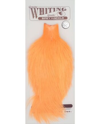 Whiting Silver Spey Hackle Cape White Dyed Salmon