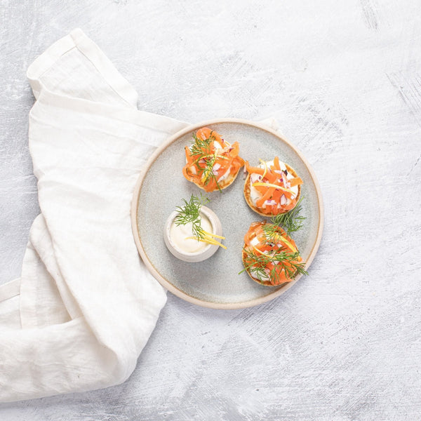 Blinis Med Røget Laks  Dild Og Creme Fraiche    Personer