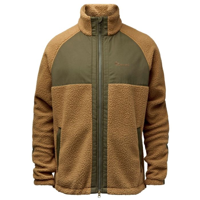 Pinewood Pile Fleece Jakke Sand Mossgreen
