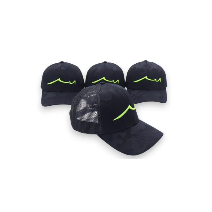 Searun Trucker Cap Black Chartreuse